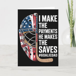 Ice Hockey Goalie Dad  Card