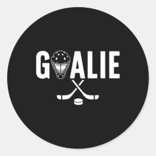 Ice Hockey Goalie Goaltender Ice Hockey Goalkeeper Classic Round Sticker