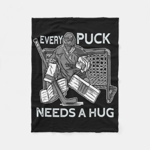 Ice Hockey Goalie Hockey Goalkeeper Fleece Blanket