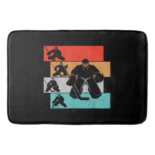 Ice Hockey Goalie Hockey Player Bath Mat
