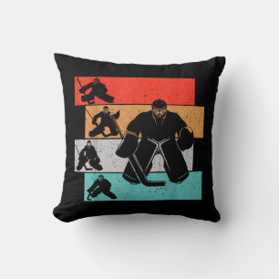 Ice Hockey Goalie Hockey Player Throw Pillow