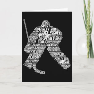 Ice Hockey Goalie Hockey Youth Men Kids Boys Card