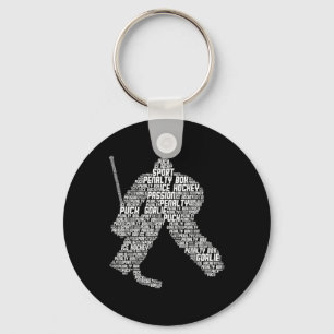 Ice Hockey Goalie Hockey Youth Men Kids Boys  Keychain