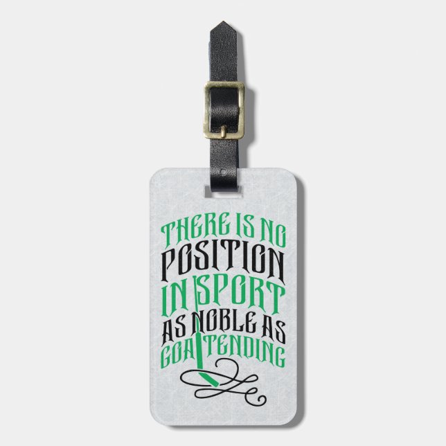 Ice Hockey Goalie Luggage Tag Template (Front Vertical)