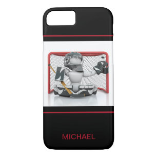 Ice Hockey Goalie Personalized Name   Sport Case-Mate iPhone Case