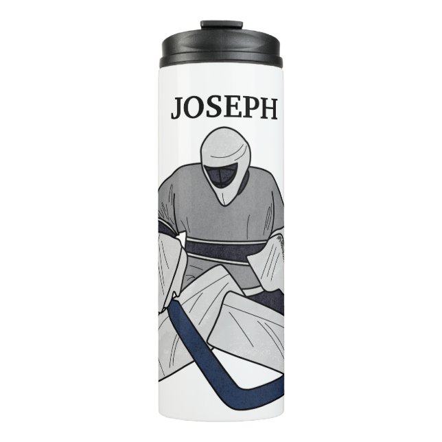 Ice Hockey Goalie Personalized Thermal Tumbler (Front)