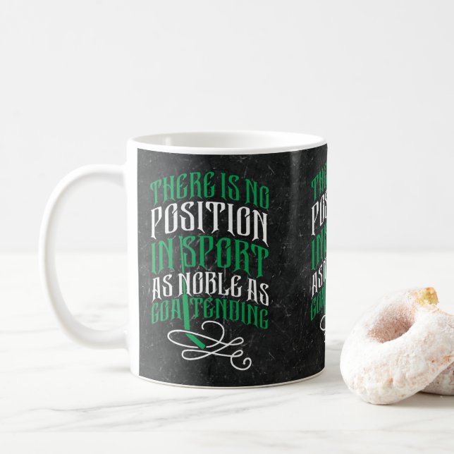 Ice Hockey Goalie Quote Mug (With Donut)