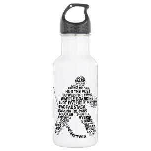 Ice Hockey Goalie Word Art 532 Ml Water Bottle