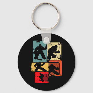 Ice Hockey Goalkeeper For Boys Keychain