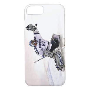 Ice Hockey Goalkeeper With Your Name Drawing Case-Mate iPhone Case