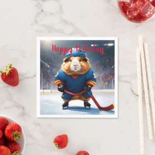 Ice Hockey Guinea Pig, Napkin