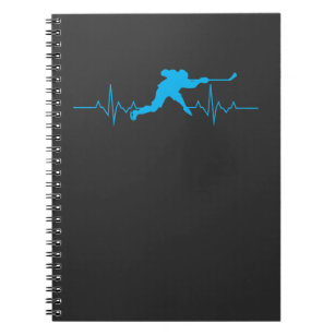 Ice Hockey Heartbeat Notebook