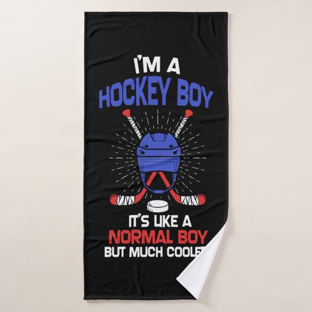 Ice Hockey Helmet Bath Towel (Bath Towel)