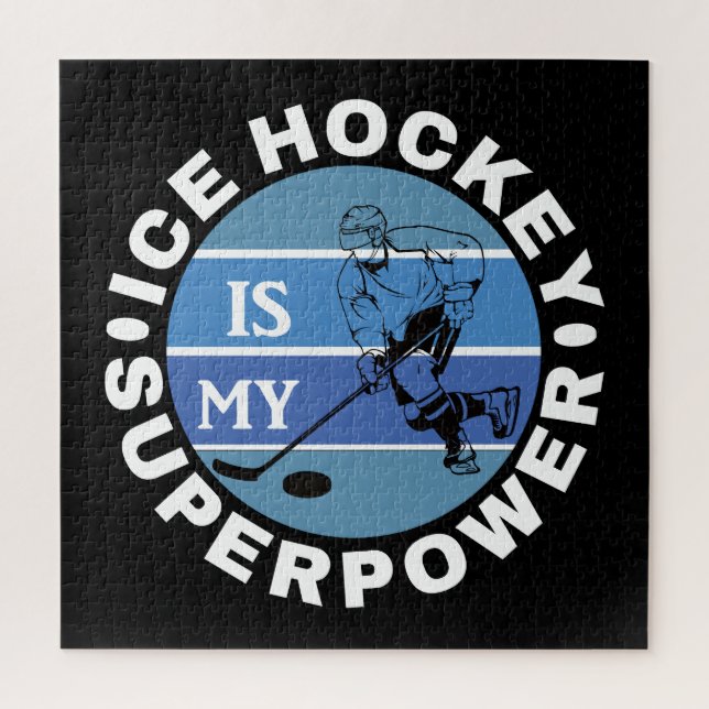 Ice Hockey Is My Superpower Jigsaw Puzzle (Vertical)