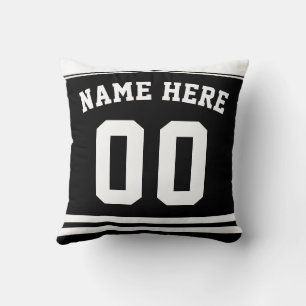 Ice Hockey Jersey Name & Number Template Pillow
