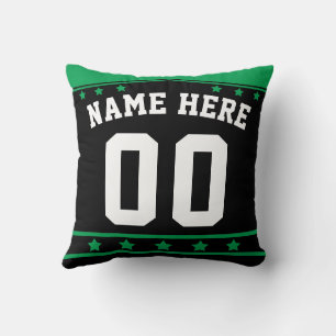Ice Hockey Jersey Name & Number Template Pillow