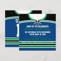 Ice Hockey Jersey Themed Party Invites Template