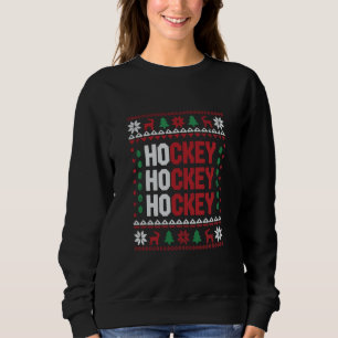 Ice Hockey Lover Christmas Santa Funny Sports Team Sweatshirt