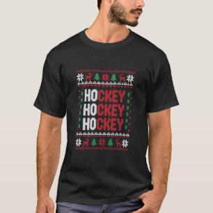 Ice Hockey Lover Christmas Santa Funny Sports Team T-Shirt