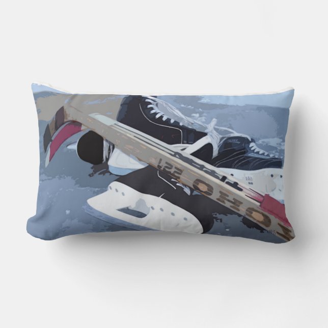 Ice Hockey Lumbar Pillow (Front)