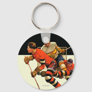 Ice Hockey Match Keychain