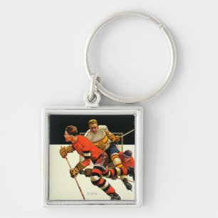 Ice Hockey Match Keychain