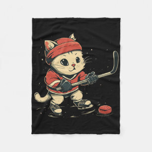 Ice Hockey Mens Fleece Blanket