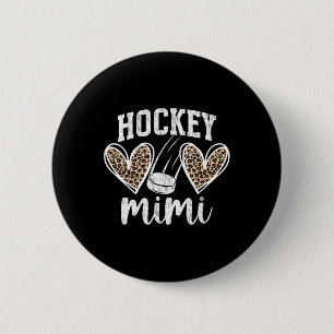Ice Hockey Mimi Grandma Hearts Mimi Of A Hockey Pl 2 Inch Round Button