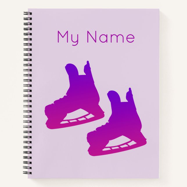 Ice hockey notebook (for girl player) (Front)