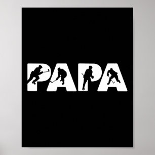 Ice Hockey Papa Funny Dad Ice Hockey Dad  Poster