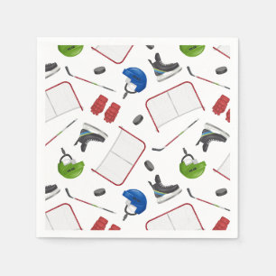 Ice Hockey Paper Napkins, Hockey Party Supplies Napkin