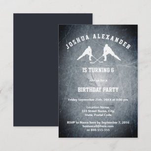 Ice Hockey Party Invitation