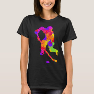 Ice Hockey Player Boys Youth Men Kids T-Shirt