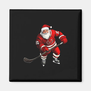 Ice Hockey Player Christmas Magnet