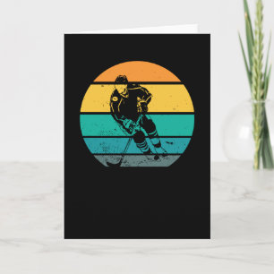 Ice Hockey   Player Gift Idea Retro Card