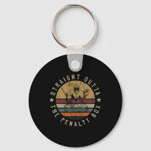 Ice Hockey Player Goalie Jersey Puck Face Mask Tea Keychain