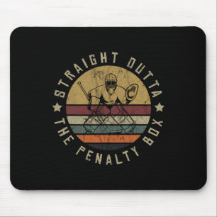 Ice Hockey Player Goalie Jersey Puck Face Mask Tea Mouse Pad