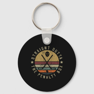 Ice Hockey Player Goalie Puck Face Mask Team Outfi Keychain