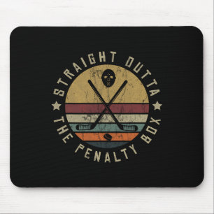 Ice Hockey Player Goalie Puck Face Mask Team Outfi Mouse Pad