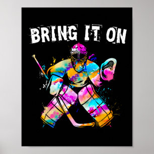 Ice Hockey Player Goalkeeper Ice Hockey Goalie Hoc Poster