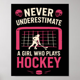Ice Hockey Player Hockey Lovers Funny Hockey For W Poster