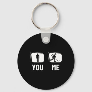Ice Hockey Player Proud Funny Men Ice Hockey Keychain