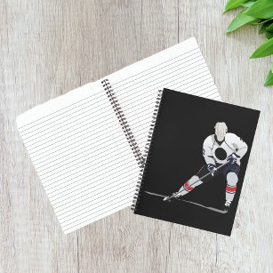 Ice Hockey Player Spiral Notebook