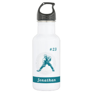 Ice Hockey Player Sports Star Name & Number Kids 532 Ml Water Bottle