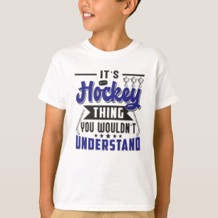 Ice Hockey Player Stick Team Puck Funny Gift Idea T-Shirt