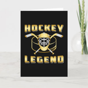 Ice Hockey Player Stick Team Sports Puck Gift Idea Card
