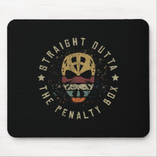 Ice Hockey Player Tee Goalie Puck Face Team Penalt Mouse Pad