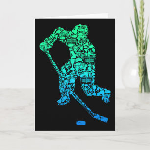 Ice Hockey Player Youth Men Kids Boys  Card