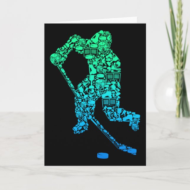 Ice Hockey Player Youth Men Kids Boys  Card (Front)