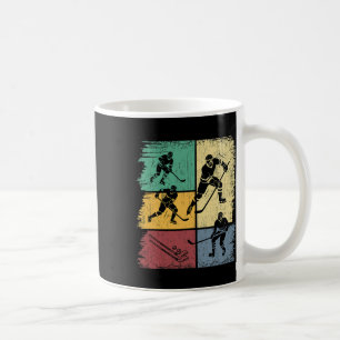 Ice Hockey Players Hand-drawn Retro Boys Men Coffee Mug